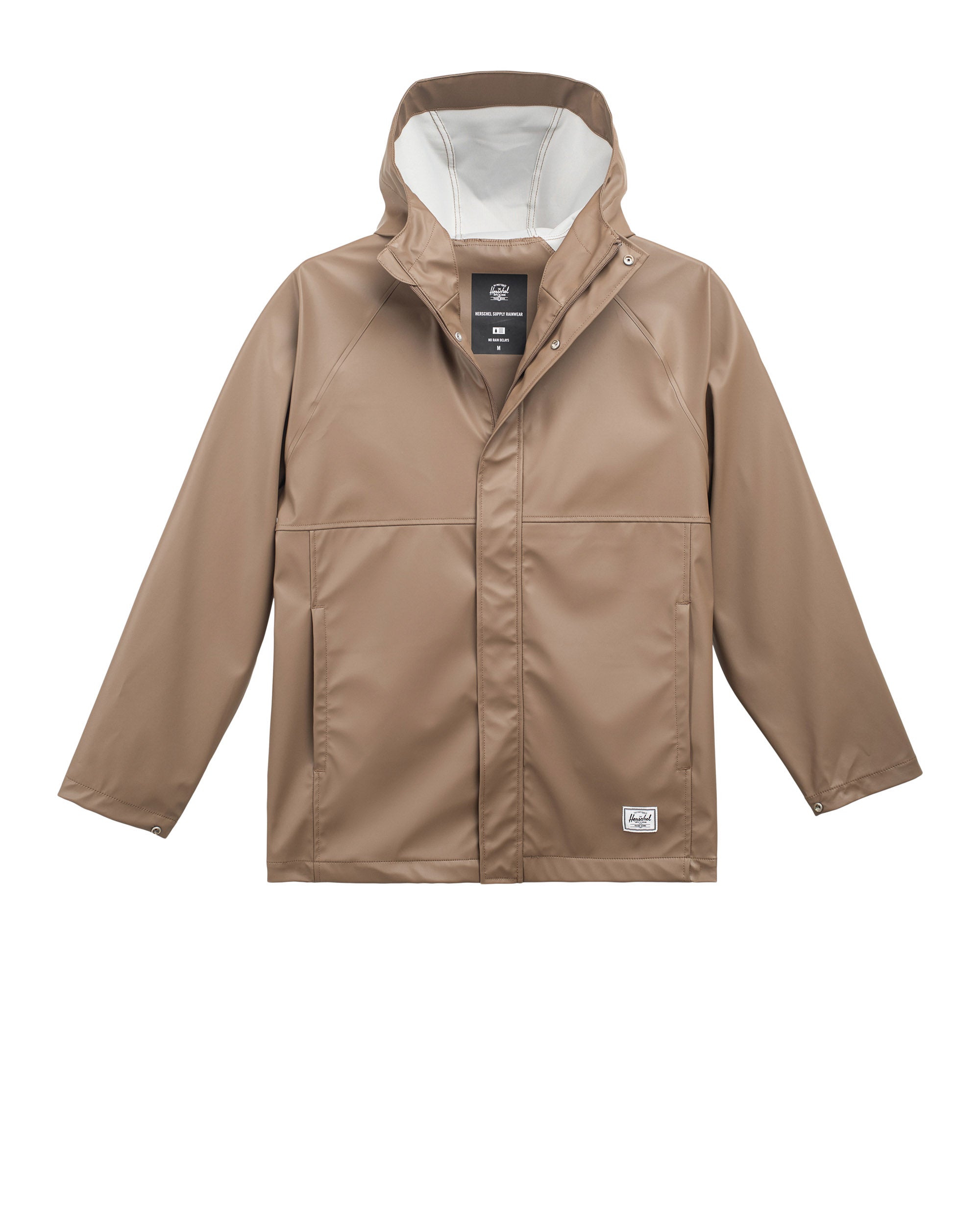 Açık Taba Herschel Classic Suya Dayanıklı Kumaş Kapüşonlu Erkek Yağmurluk
